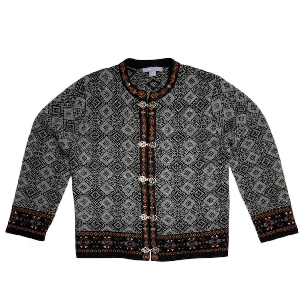 Carroll Reed 100% Wool Cardigan Sweater - Picture 2 of 8